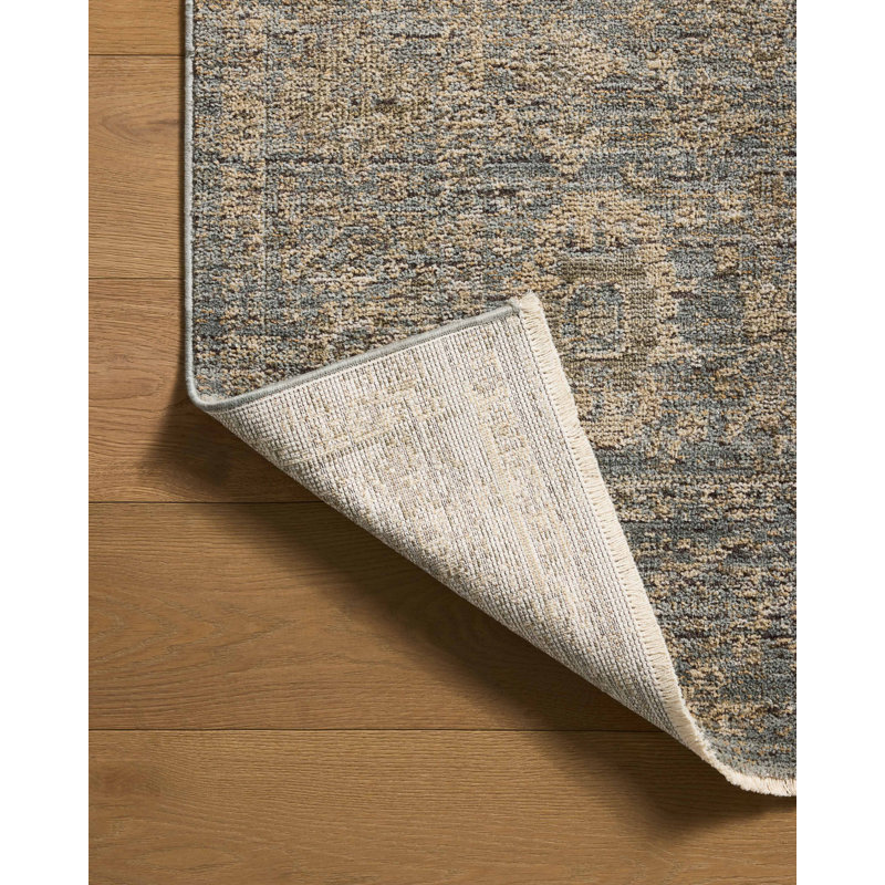 Tapis bleu / sable Jacobo, Rectangle 7 pi 10 po x 10 pi