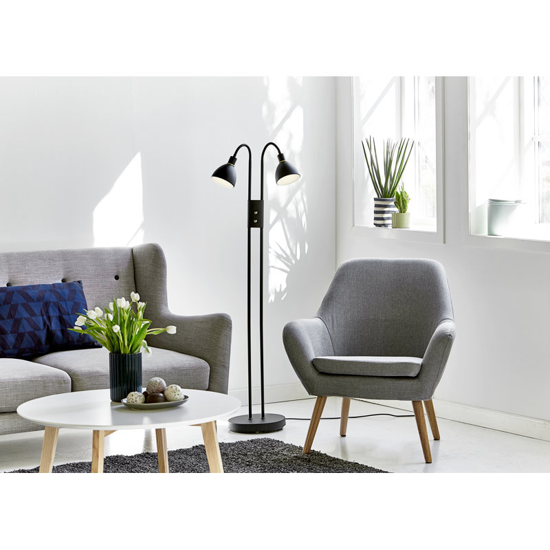Ray 164cm Black Arched Floor Lamp