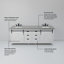 Ensemble de meuble-lavabo double 84 po avec miroir Marsyas-113388165-113388166