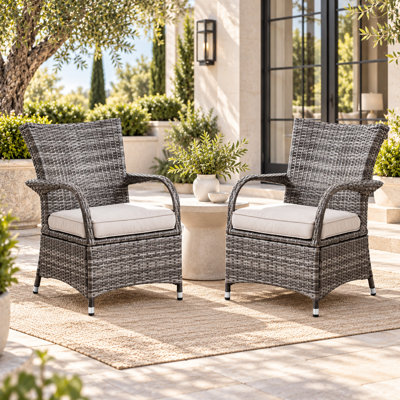 Chaise de patio avec coussins Momoyo Two