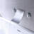 Sumerain Modern Wall-Mount Waterfall Bathtub Faucet, Double Handles Bathtub Faucet with Adjustable Height Spout, Chrome