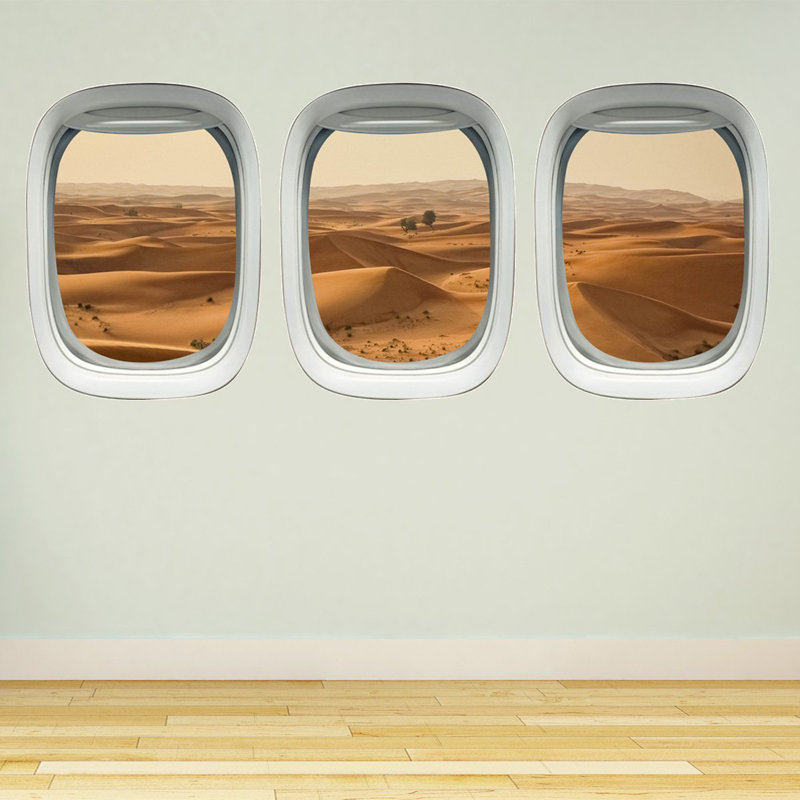 Ensemble de 3 décalcomanies murales pour fenêtre d’avion