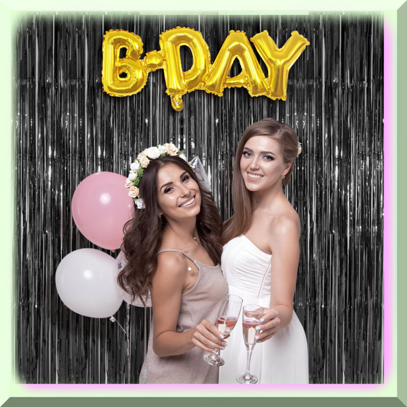 Golden Glitter 2024 Graduation Party Pack with 24 Double-Sided Cutouts