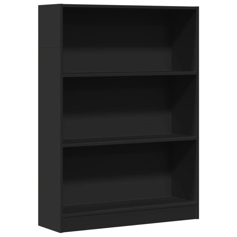 athema Standard Bookcase, (4 Shelves) 143cmH x 36cmW x 30cmD, Black