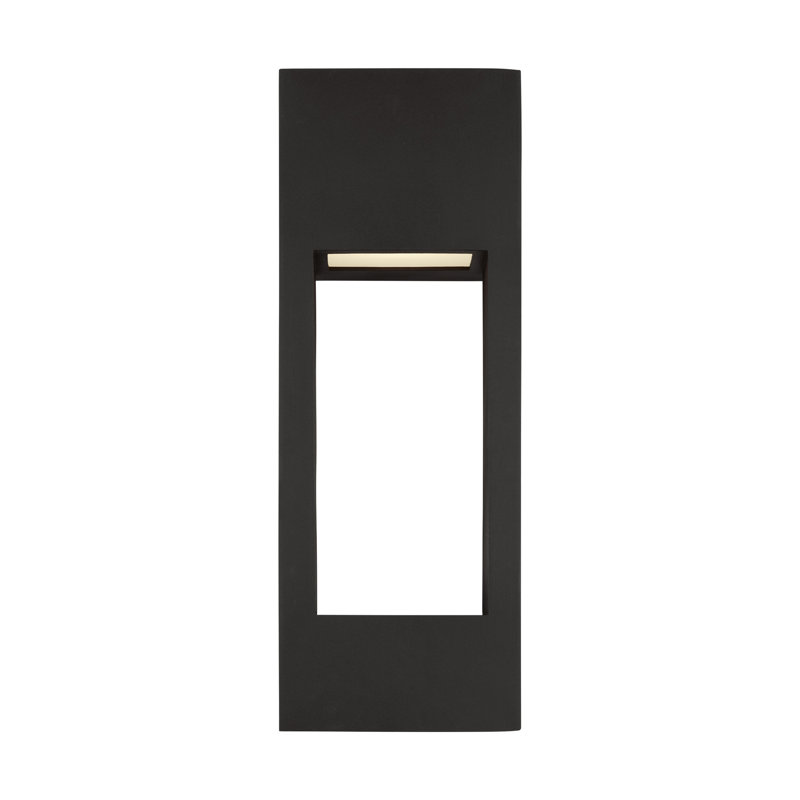 Testa LED Outdoor Wall Light, Black, 20" H x 7" W x 7" D