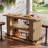 63" Bar Table, 3-Tier Counter Height Table with Footrest