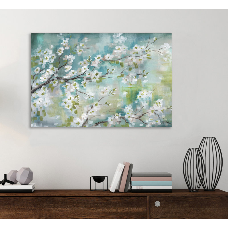 " Cherry Blossoms II " Painting, 12" H x 18" W