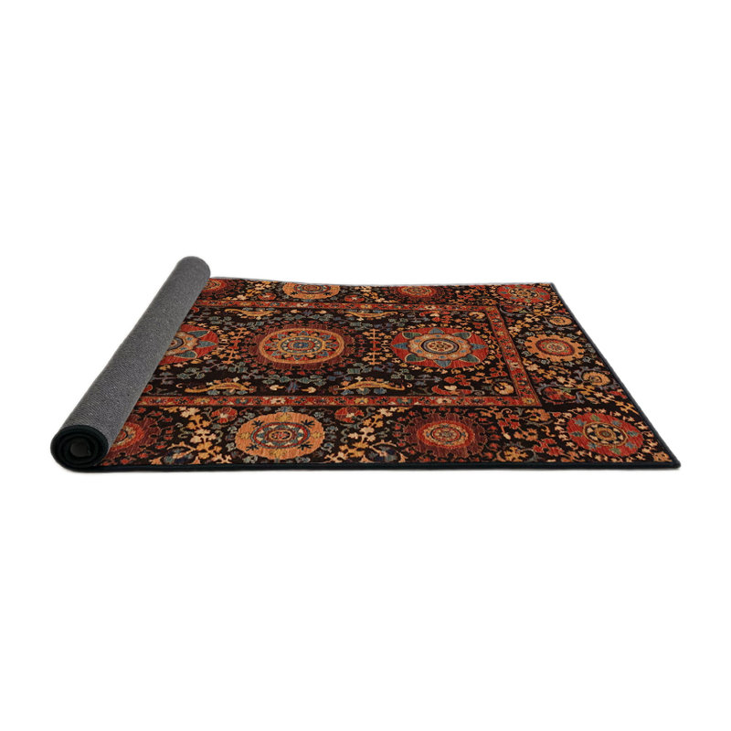 Tapis abstrait moderne 3896, Rond 5 pi