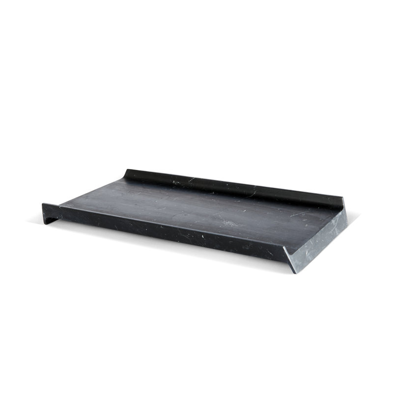 Marble Tray, Black, 25 cm W x 48 cm D x 4.5 cm H