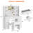 Makeup Vanity Desk with Mirror and Lights,7 Drawers, Hair Dryer Holder, Cushioned Stool, Power Outlets and USB for Bedroom,Marble White-46356159