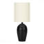 Lampe de table - H 17 po, matériau céramique noire