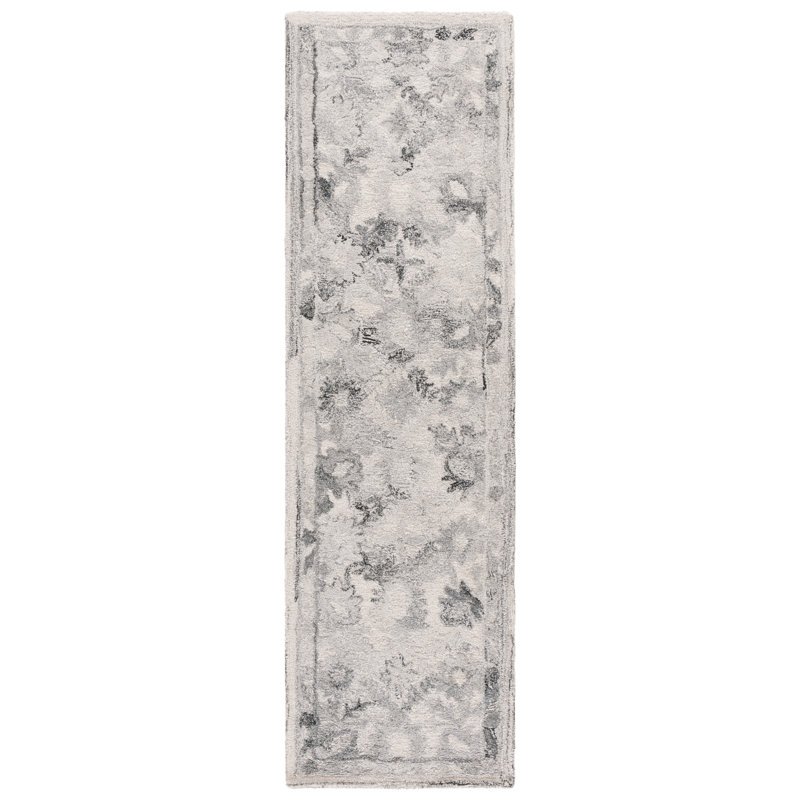 Tapis gris clair / gris anthracite Briah 126, Tapis de couloir 2 pi 3 po x 8 pi