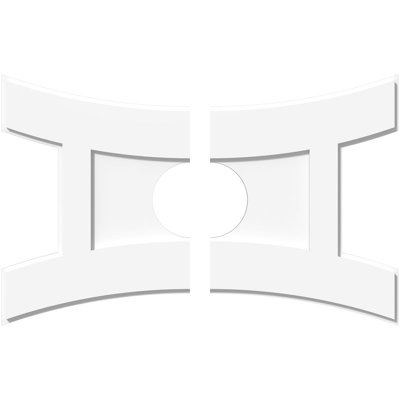 30"W x 20"H x 6"ID x 6 1/2"C x 1"P Haven Architectural Grade PVC Contemporary Ceiling Medallion, Two Piece