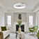 20'' Modern Dimmable LED Ceiling Fan with Light and Remote Control White