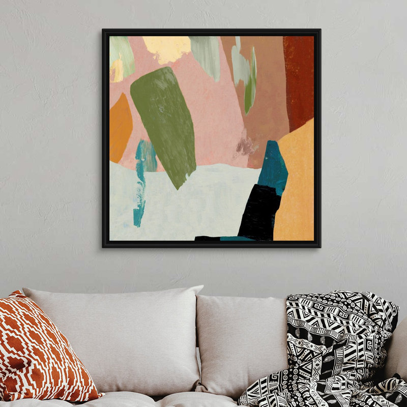 "Afloat I" par Tom Reeves, reproduction d’art sur toile, H 38 po x l 38 po x P 1,75 po, Cadre noir