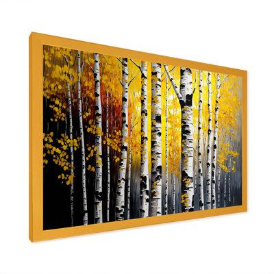 Into A Golden Birch Forest VI - Art mural sur toile paysage
