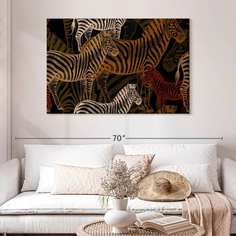 Brampt African Zebras Pattern, 32" H x 48" W