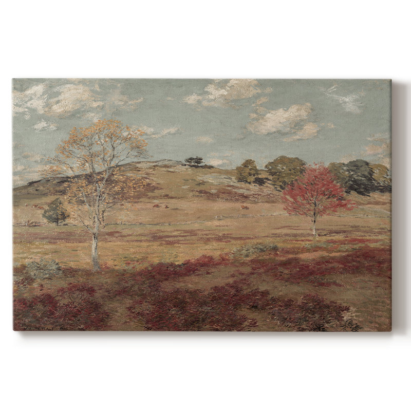 Paysage rétro - DCxxix, H 19 po x l 28 po x P 1,5 po, Toile tendue
