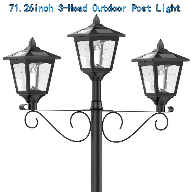 Lampadaire solaire 3 lumières 74 "Mountview Street
