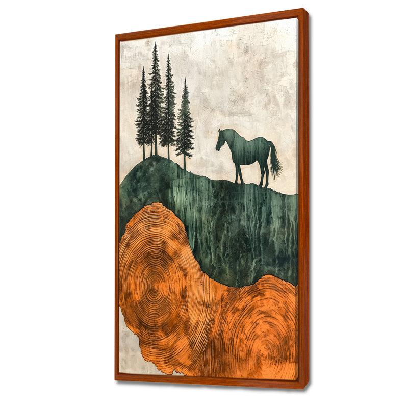 Mardiya équine élégance du cheval par la ferme I - cheval grand art mural, H 60 po x l 28 po, Brun