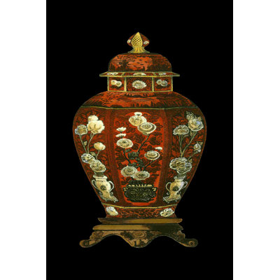 Vase en porcelaine rouge I