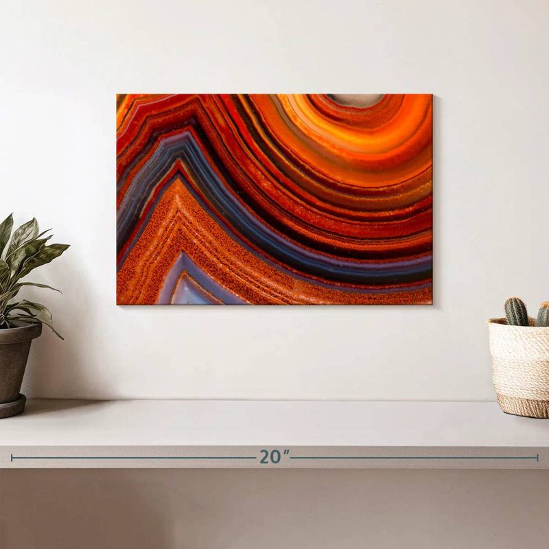 Alvord Orange Fortification Agate, 8'' H x 12'' W