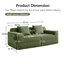 Canapé modulaire à 2 places sans siège, canapé modulaire Cloud avec assise profonde et canapé modulaire moderne à 2 places avec coussins décoratifs Tissu velours côtelé vert-879765637