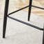 Ensemble de chaises de bar modernes en polyuréthane noir - deux pièces, le dossier a une conception verticale et lisse. Convient pour un placement dans les bars, les salons et autres espaces. Plusieurs couleurs disponibles.-1474078676-1474078675