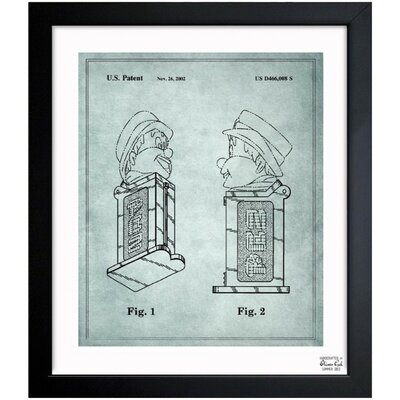 Pez Candy Dispenser Base 2002 - Picture Framed Graphic Art Print on Paper -  Oliver Gal, 1B00293_15x18