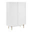 Norna 40" Cabinet In Matte White With Brass Legs