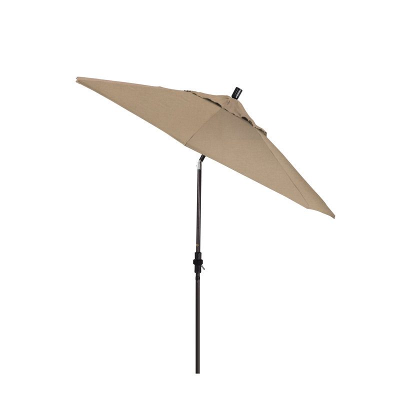 Parasol de marché Sunbrella® 9 pi Roverta, Toile Sunbrella® beige chiné, Noir