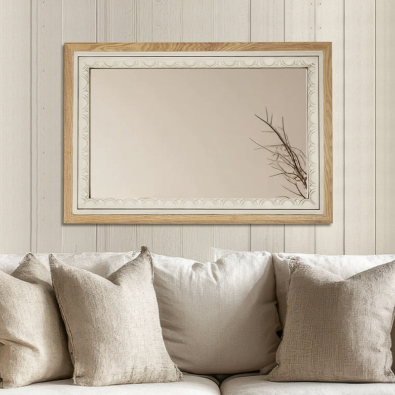 Ciriaco Solid Wood Rectangle Decorative Mirror Accent Mirror