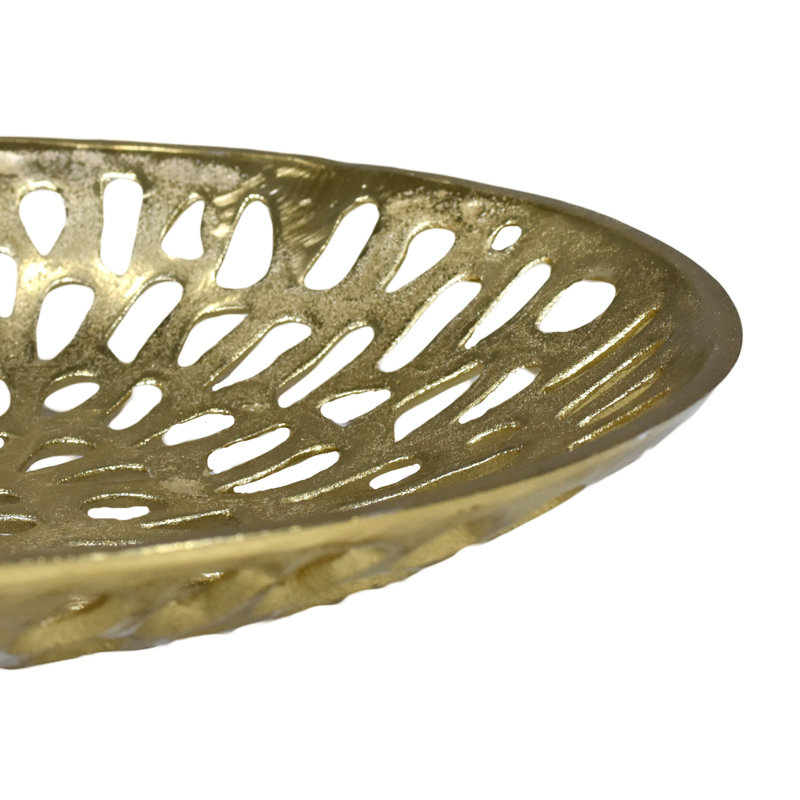 Red Barrel Studio® Aluminum Tray, Gold