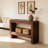 63" Console Table, Farmhouse 2-Tier Entryway Table Sofa Table