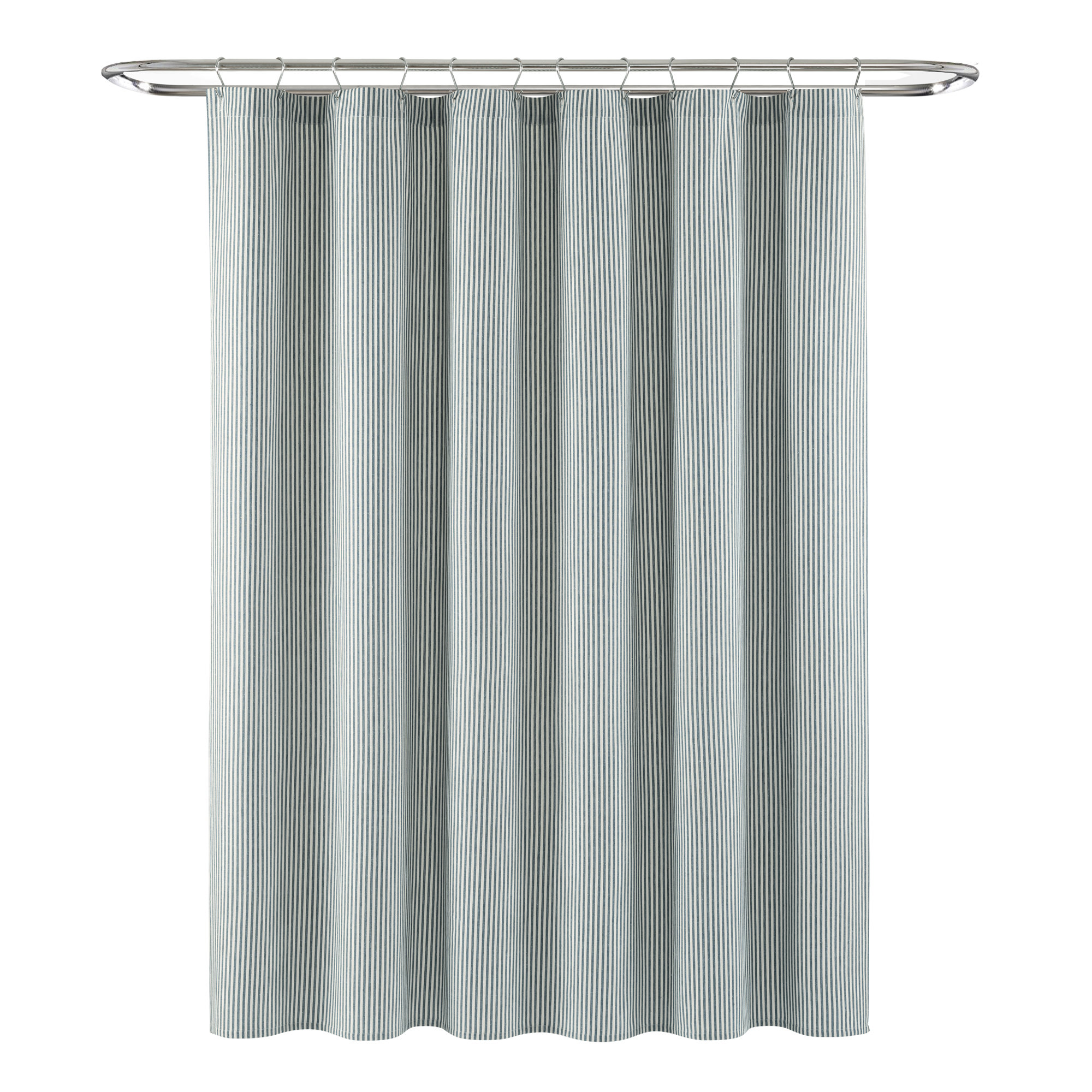 Birch Lane™ Blue Bruno Striped Single Shower Curtain & Reviews | Birch Lane