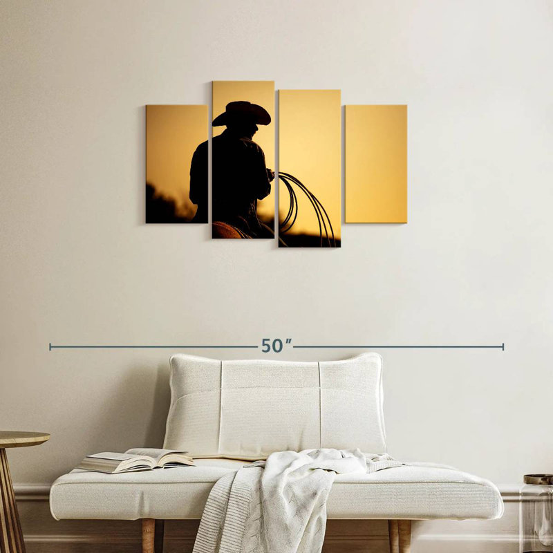 Lelar Cowboy With Lariat, 22" H x 36" W