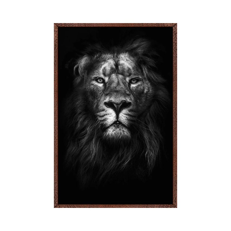 King Of Kings - Print on Canvas, Classic Brown Wood Framed, 101.6cm H x 66.04cm W x 3.81cm D
