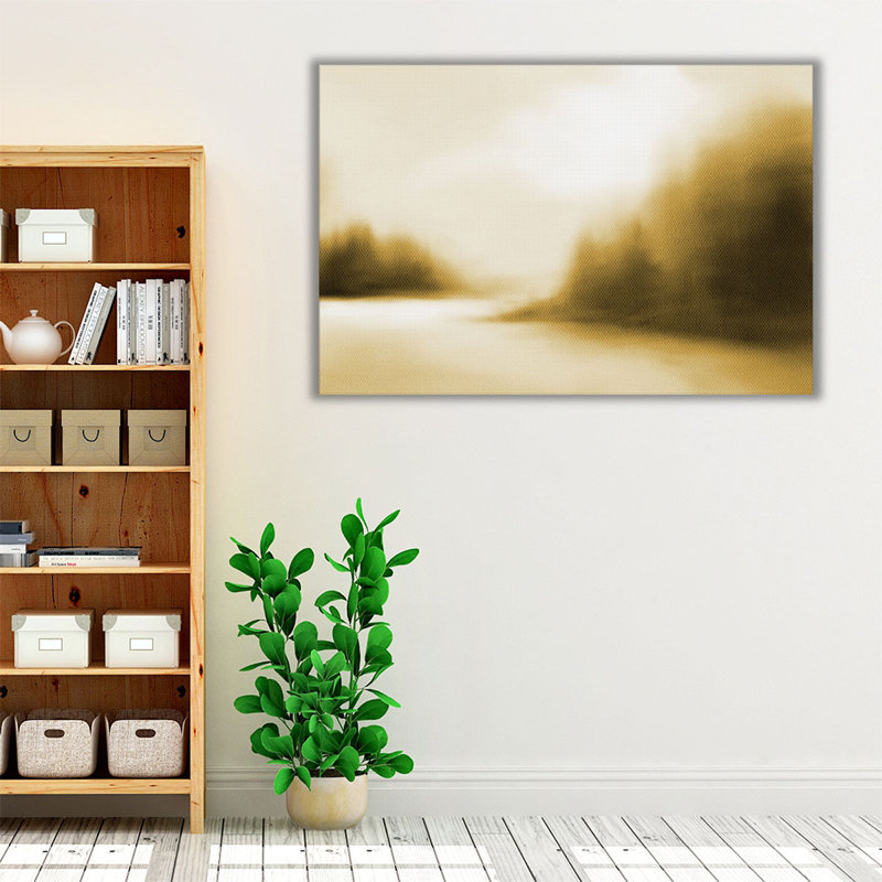 The Inlet Mute Moutarde - reproduction d'art sur toile, H 32 po x l 48 po