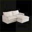 Canapés modulaires en L avec repose-pieds 2 places | Siège profond pour chambre à coucher de salon | Beige | Velours côtelé-623106859