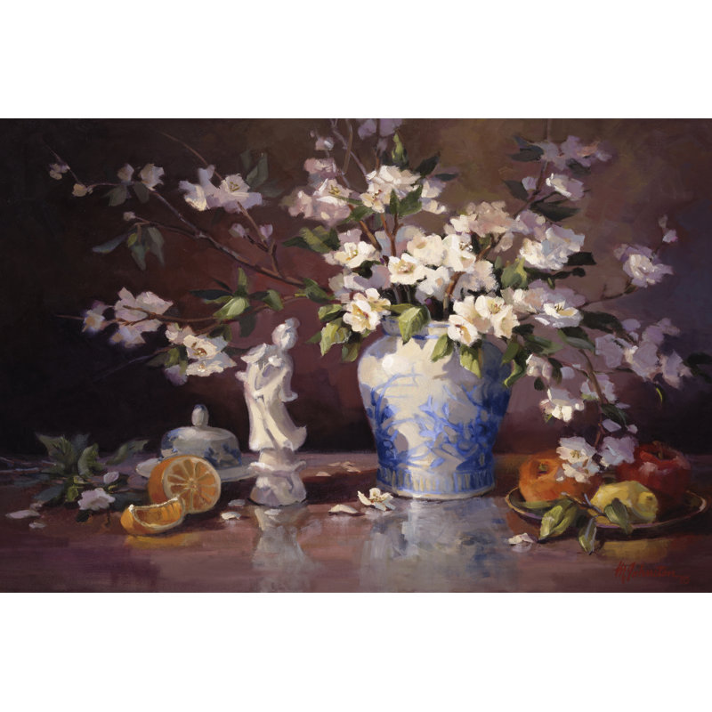 Kuan Yen by Maxine Johnston - Wrapped Canvas Art Prints, 30cm H x 46cm W