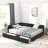 Full Size Storage Upholstered Tufted Bed Frame, Sofa Bed Frame With Comfortable Backrest And Armrests, Full Size Bed For Bedroom, Living Room,Velvet(80.5''*59''*29.5'')-1985808088-1985808089