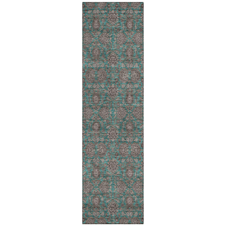 Naadiya Washable Floral Indoor / Outdoor Rug