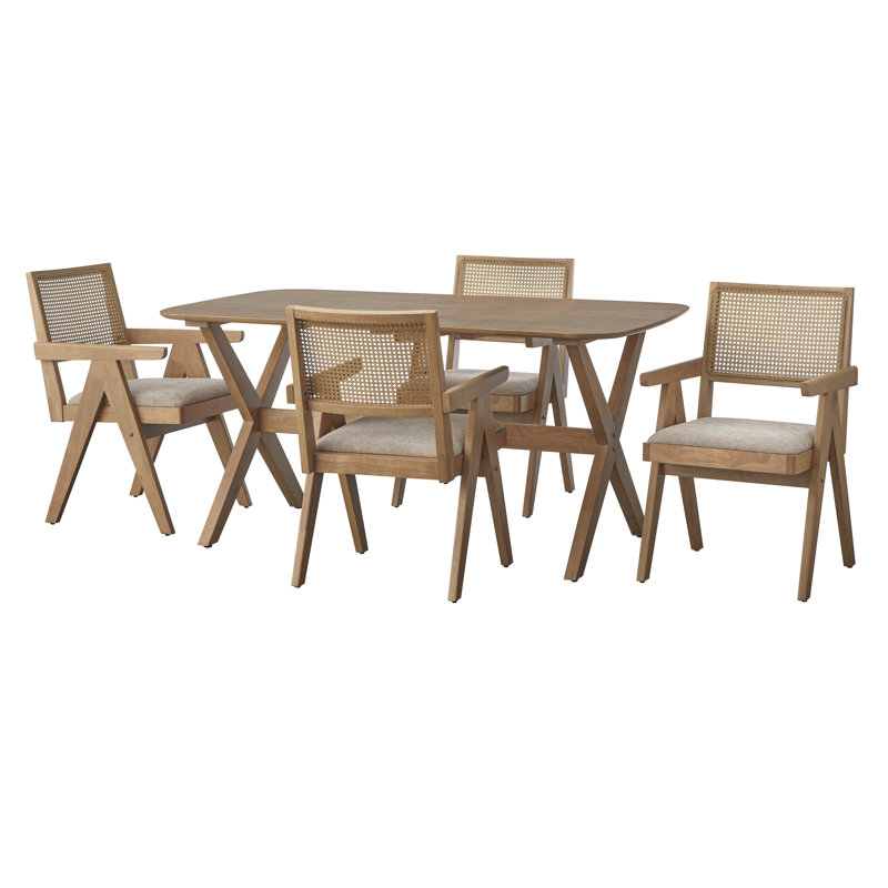Baywood 5 Piece Dining Set With Arm Chairs