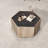 Hexagonal Retro Coffee Table With Dual Drawers