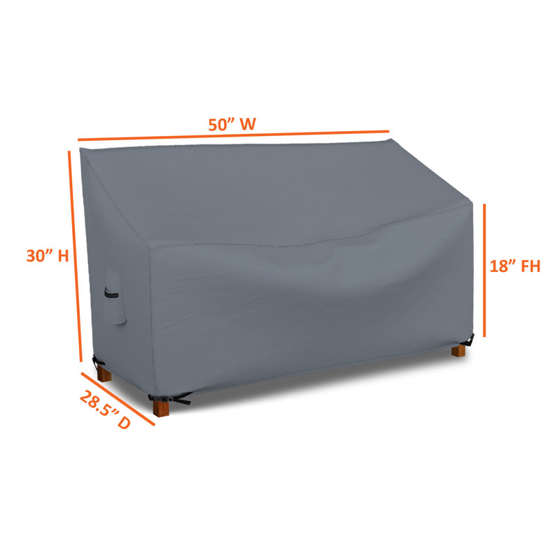 Housse pour causeuse d'extérieur robuste et imperméable multi-usage, housse pour banc profond 3 places Patio Lounge, gris