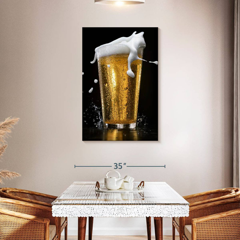 Yarlin Beer Foam Spill, 39" H x 26" W