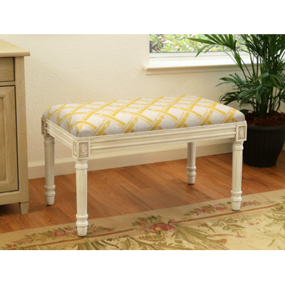 Billiot Linen Blend Upholstered Bench