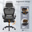 Lidwien Ergonomic Breathable Mesh Office Chair with Adjustable Headrest and Flip-Up Arms-1520254156
