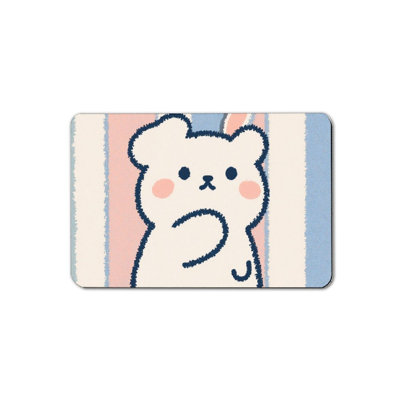 Cute Cartoon Bear Pattern Bath Mat, 16 X 24