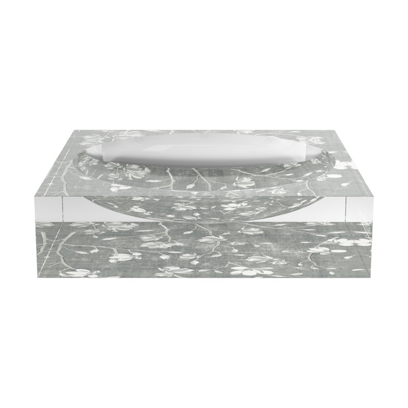 Bloom Silver Acrylic Candy Catchall Dish, 6"W x 6"D x 2"H